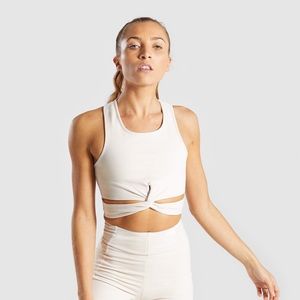 Gym Shark Pastel Crop Top Sand